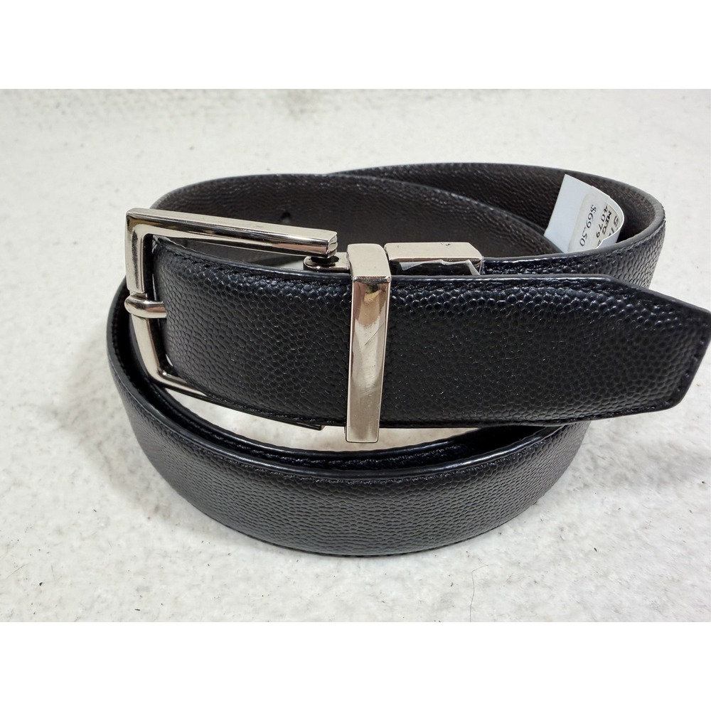 Jos A Bank Reversible Leather Belt‎ Size 42 Black Brown Italy Textured